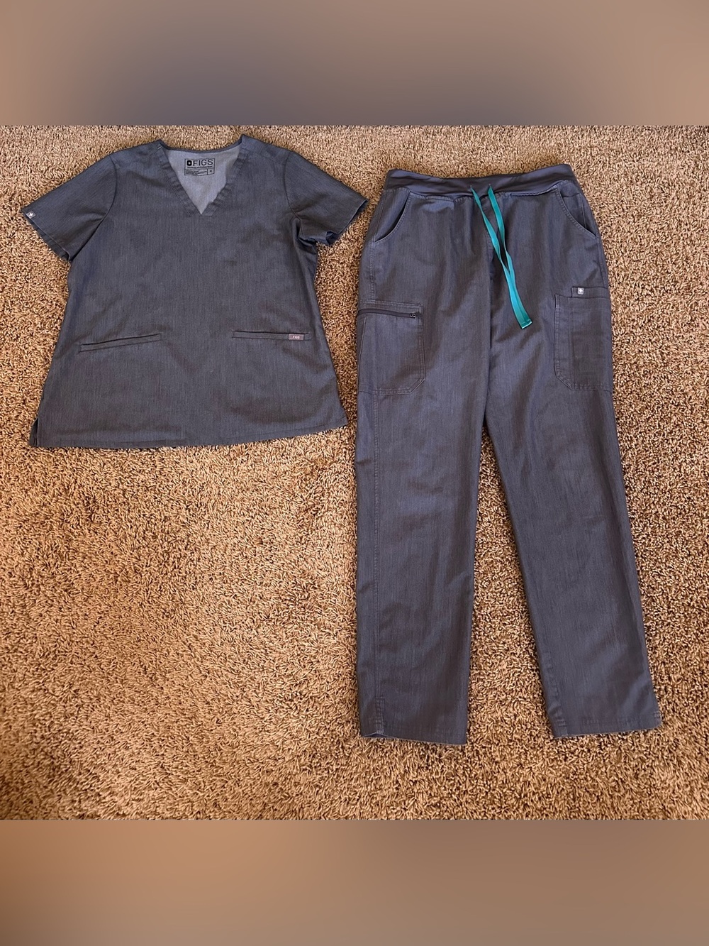Figs Grey Scrub Set M/LT